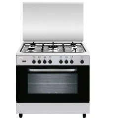 Flamegas Gas Cooker 90 x 60 cm 5 Gas Burners Stainless Steel - Silver